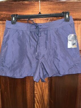 St. John's Bay Black Women's Swim Shorts M NWT